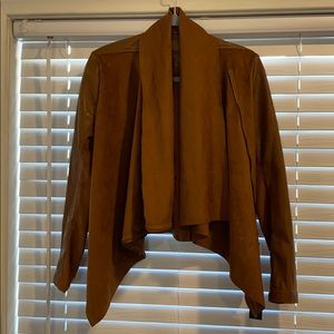 BLANKNYC Vegan Suede & Leather cowl neck Jacket S